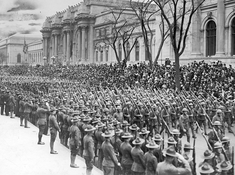 Une division de doughboys am&eacute;ricains de retour &agrave; New-York